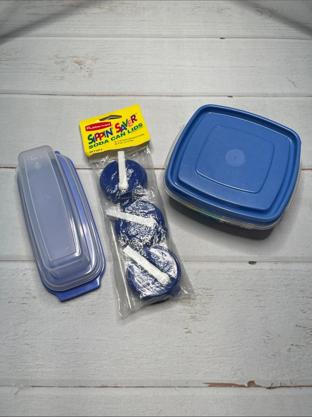 Vintage Rubbermaid Bundle Butter Container Sippin Saver Lids Sandwich Keeper